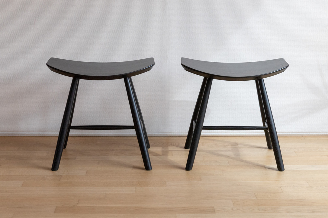 Black Ash Stool Mod. J63 by Fredericia Furniture Code 1330 Danord