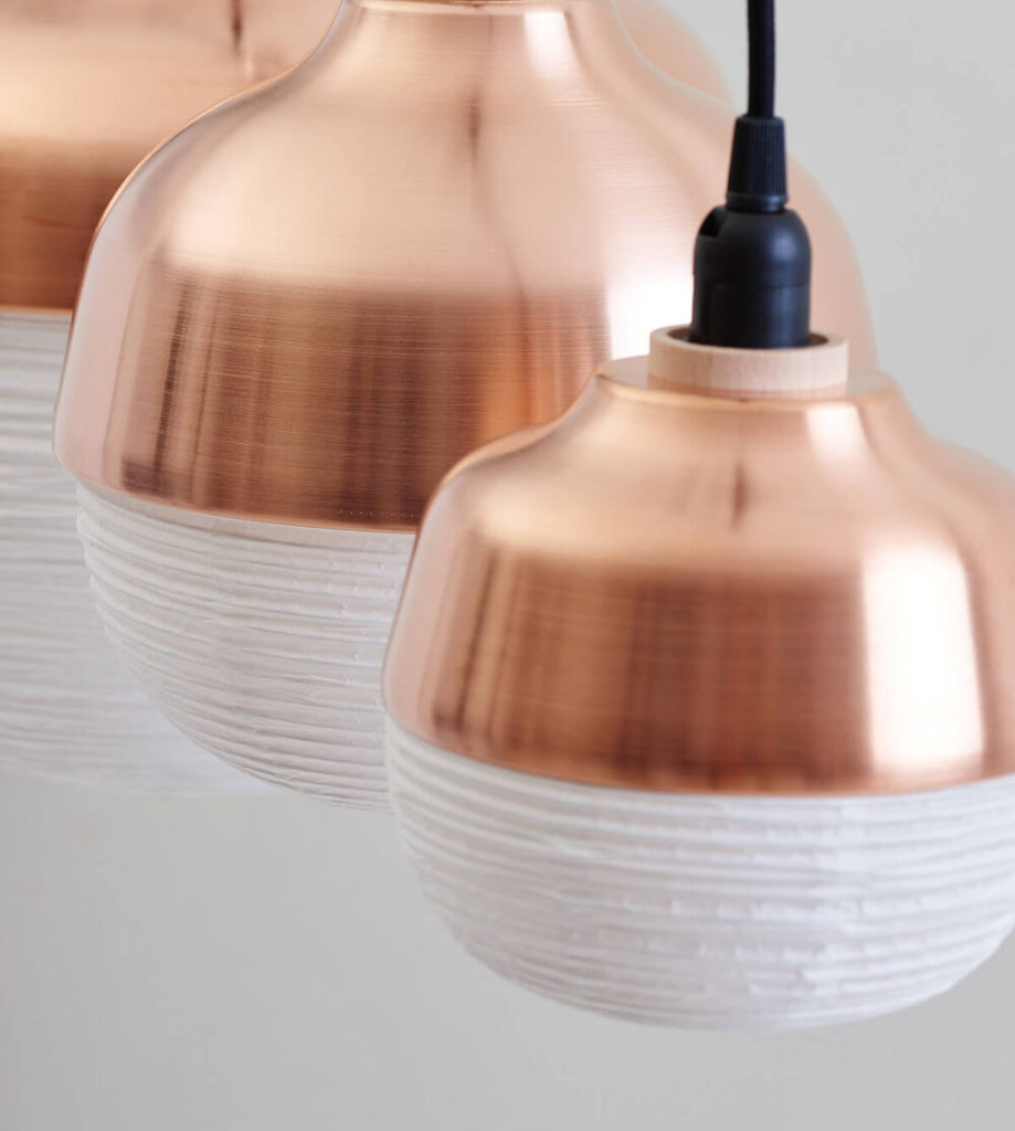 kimu ceiling lamp in copper