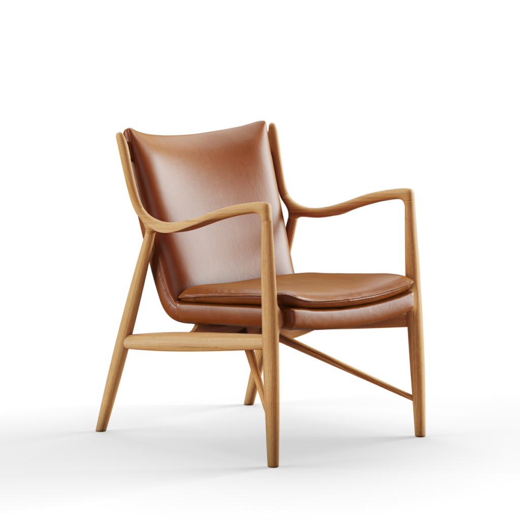 45 Chair_Walnut_Leather_Oak_Dark_Oil