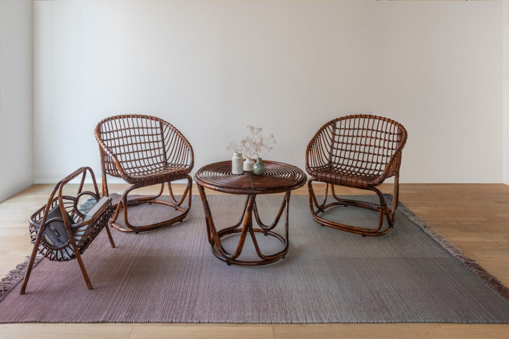 Set in rattan Tito Agnoli